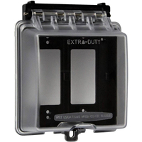 2 Gang Weatherproof Outdoor Outlet Cover Extra Duty In Use Receptacle Protector Dual Decorator GFCI Electrical Box Enclosure Transparent Shield
