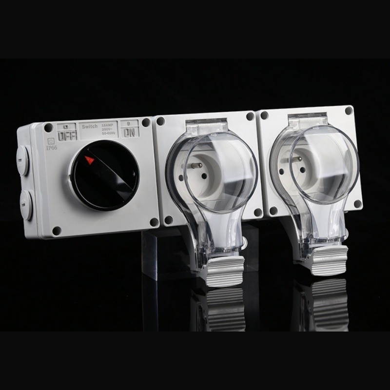  Outdoor Power Strip with Switch IP66 Waterproof Power Hub