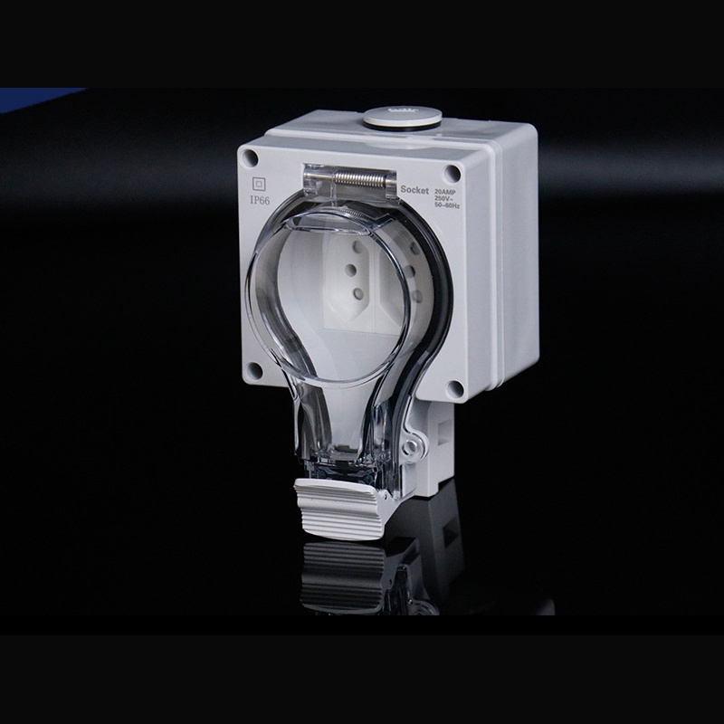 Brazilian standard wall mount socket​ IP66 rated single gang outlet