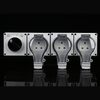 Triple Gang IP66 UK Weatherproof Socket with Switch | 13A British Plug for Industrial Outdoor Power Distribution
