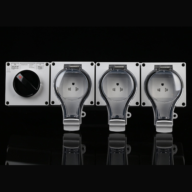 IP66 rated RV electrical socket