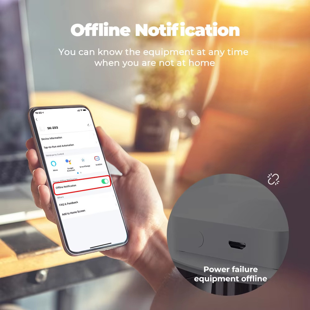 Offline Notification You can know the equipment at any timewhen you are not at home