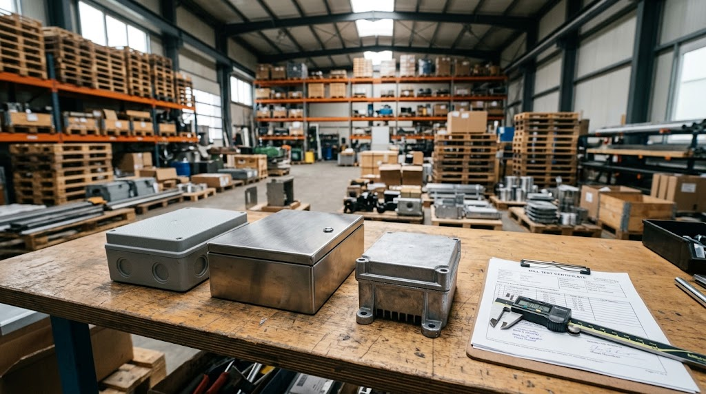 Electrical enclosure material selection mistakes - PC ABS, stainless steel, aluminum comparison and MTC inspection.png