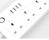  Tuya Smart Power Strip UK With 4 AC Socket 4 USB Port Timing Voice Control with Power Monitoring