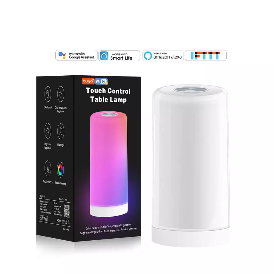 Tuya Smart Motion Sensor LED Night Light Bedside Lamp Wireless Dimming USB Charging Night Lamps Bedroom Rechargeable Lamp