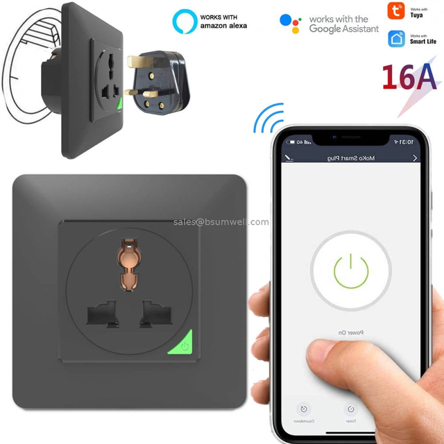 High Quality Smart Socket Wifi Control Panel Wall Socket for EU UK Smart Home System Electrical Product Interruptor