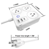 Wifi Smart Power Strip Eu With Type-C Port Tuya App Remote Control Power Socket 10A Works With Google Alexa