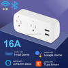 Wireless Remote Voice Adapter Charging Port Timer Google Home Alexa 16A US Plug Tuya Wifi Smart Usb Socket