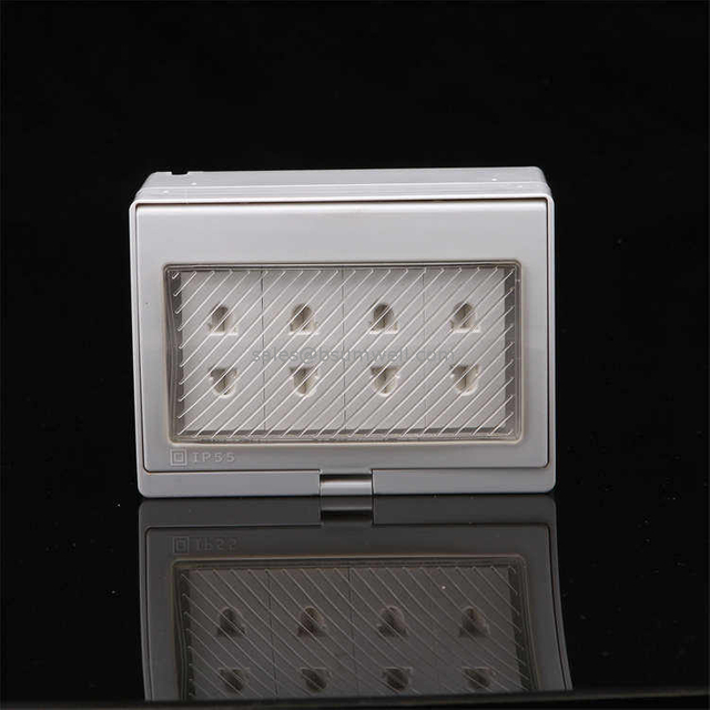 Good Factory Price 4 Gang Socket Waterproof Weatherproof IP55 Electrical Plugs Sockets Switches And Sockets
