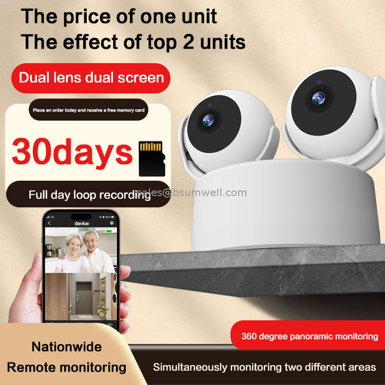 Full HD Dual Channel Synchronization and Zoning Supervision Wifi Camera Mini Indoor Baby Monitor 4MP Camera 4G BT HD Network Video Cameras Wifi Camera