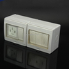 Outdoor IP55 Waterproof 4 Gang Switch 1 Gang Socket 3 Phase Wall Wholesale Socket Switch Push Button Switches
