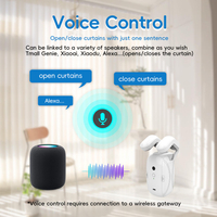 2024 Tuya Wifi BT Smart Curtains Robot Automatic Curtain Opener T-Rail/U-Rail or Roman Rod Curtain Motor for Alexa Google Home