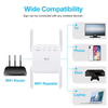 1200Mbps WiFi Repeater WiFi Signal Booster for Internet WiFi Range Extender 4 Antennas