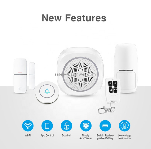 Tuya Smart Gateway Audible And Visual Alarm WIFI Alarm Sensor PIR Three in One Smart Home Anti-theft System