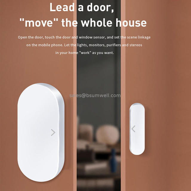Smart Home Security System Unnormal Opening State of Doors And Windows Reminding Tuya Smart Door Window Sensor Zigbee