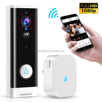 Tuya Smart Life Smart WiFi Video Doorbell Wireless 200W 1920*1080 Video Door Phone Support Google Home And Alexa