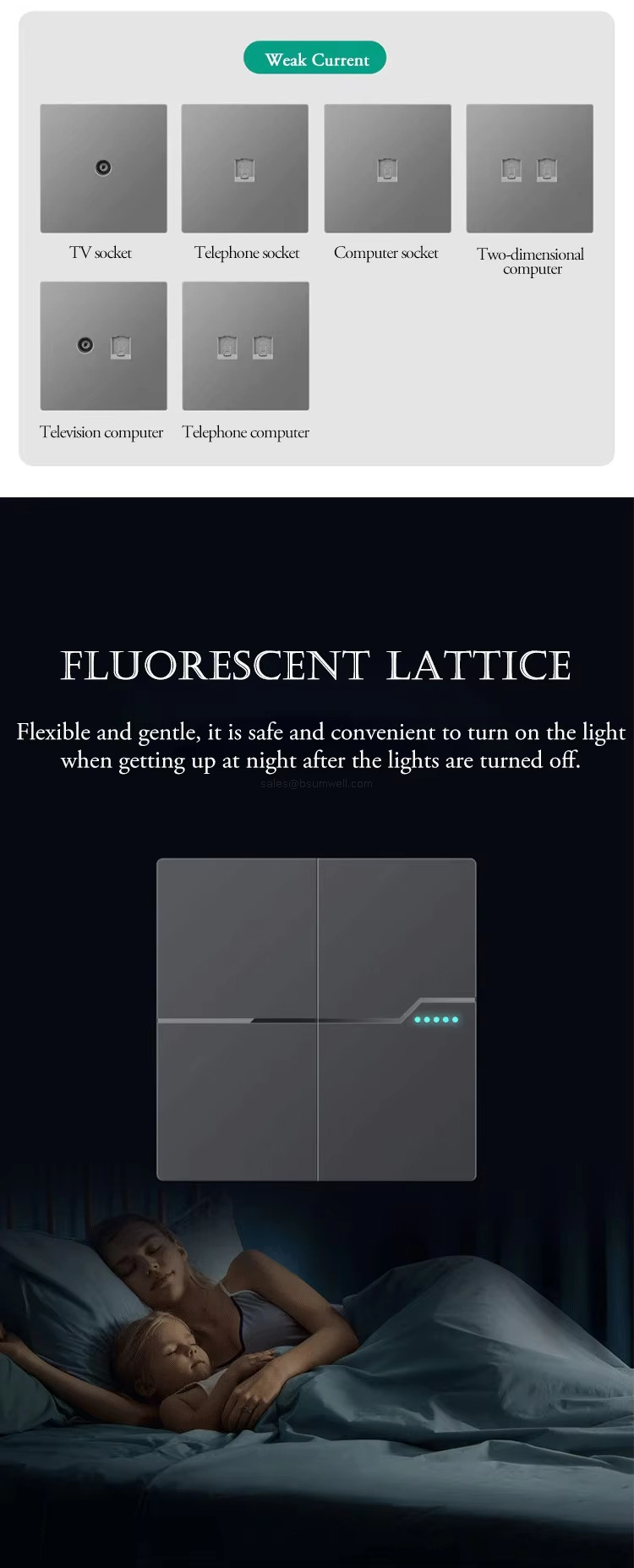Flexible and gentle, it is safe and convenient to turn on the light when getting up at night after the lights are turned of,