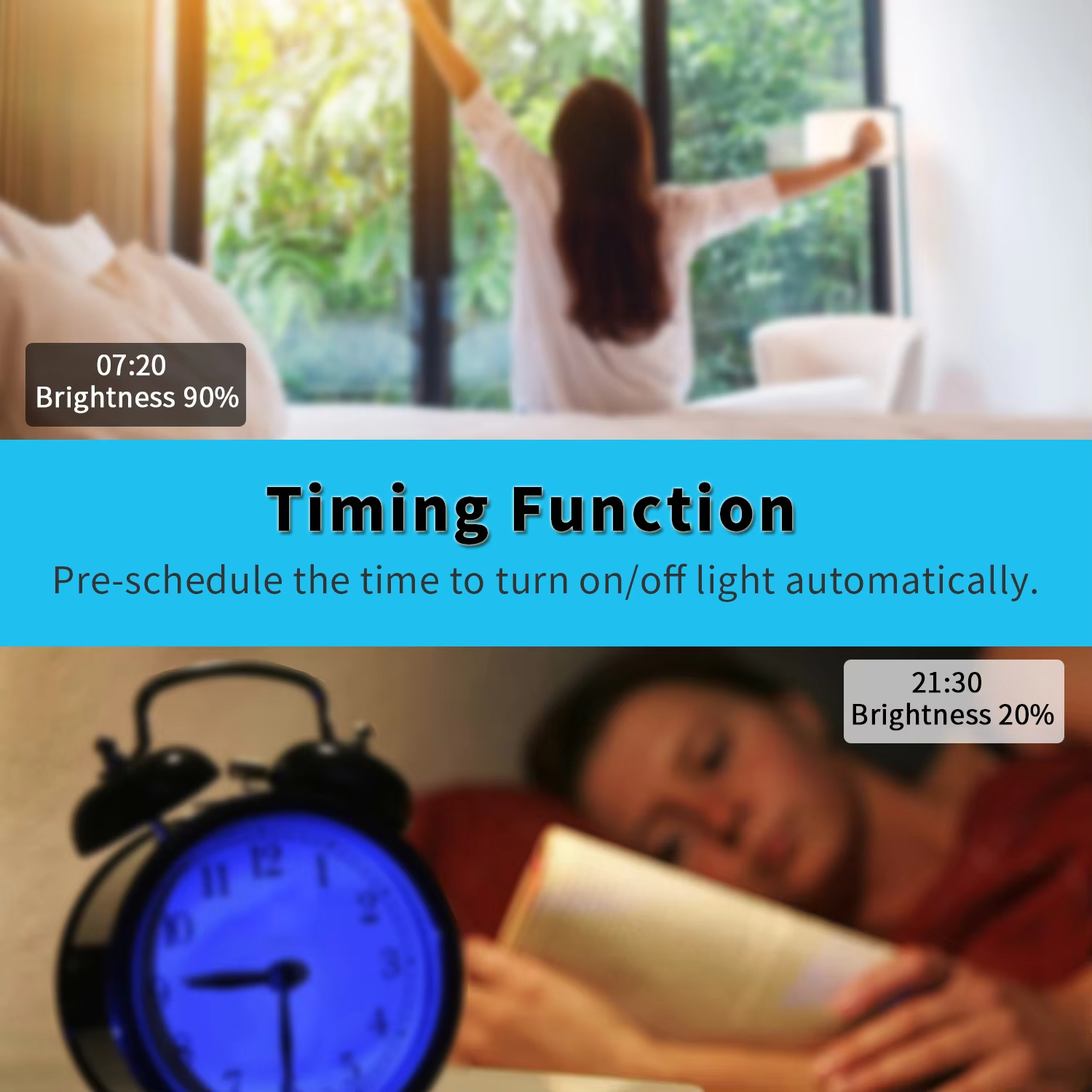 Pre-schedule the time to turn on/offlight automatically