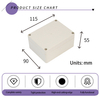 115x90x55 Mm Waterproof ABS Plastic Junction Box Electrical Enclosure Custom Waterproof Junction Box
