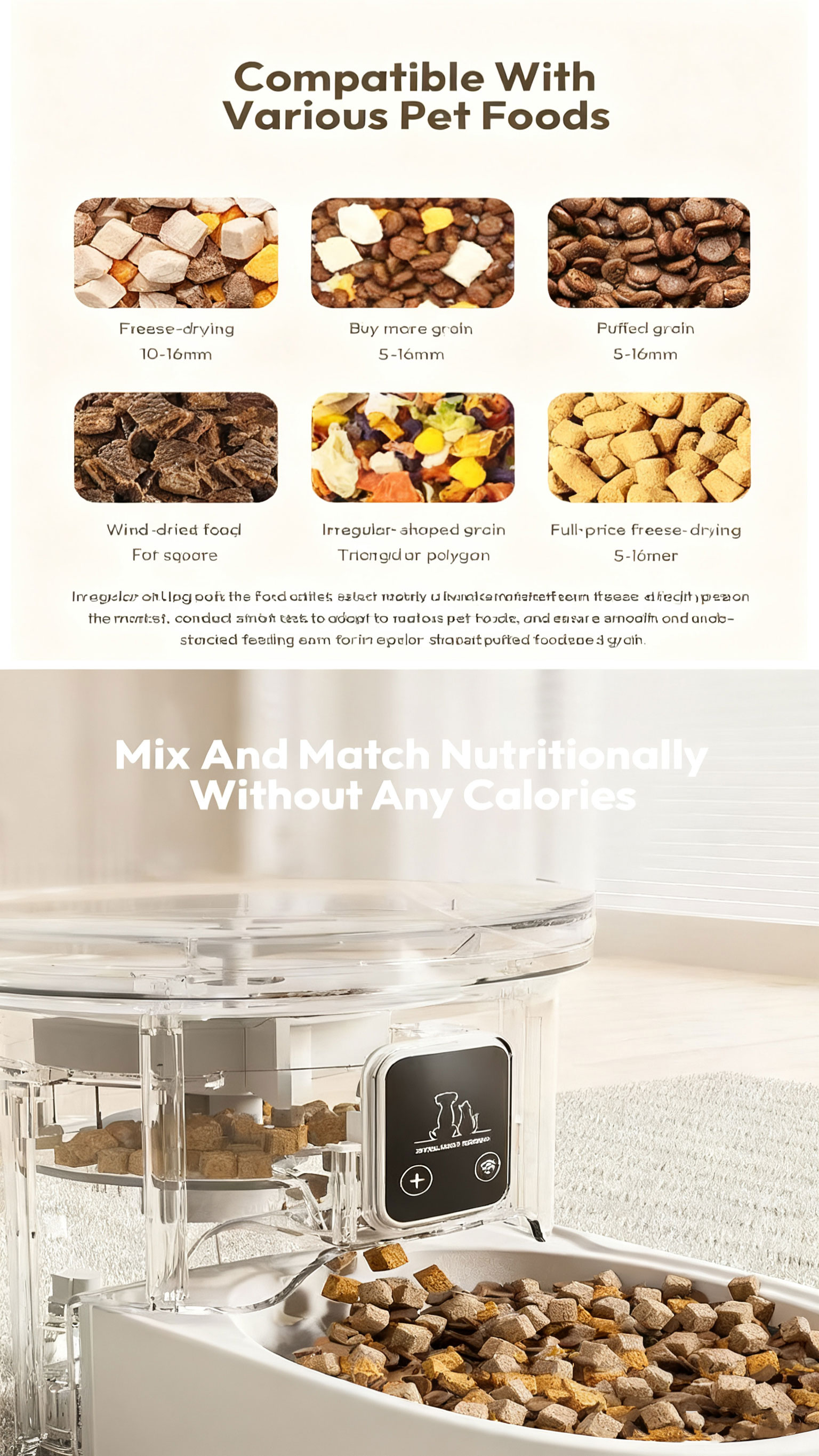 Compatible with Various Pet Foods; Mix And Match Nutritionally Without Any Calories