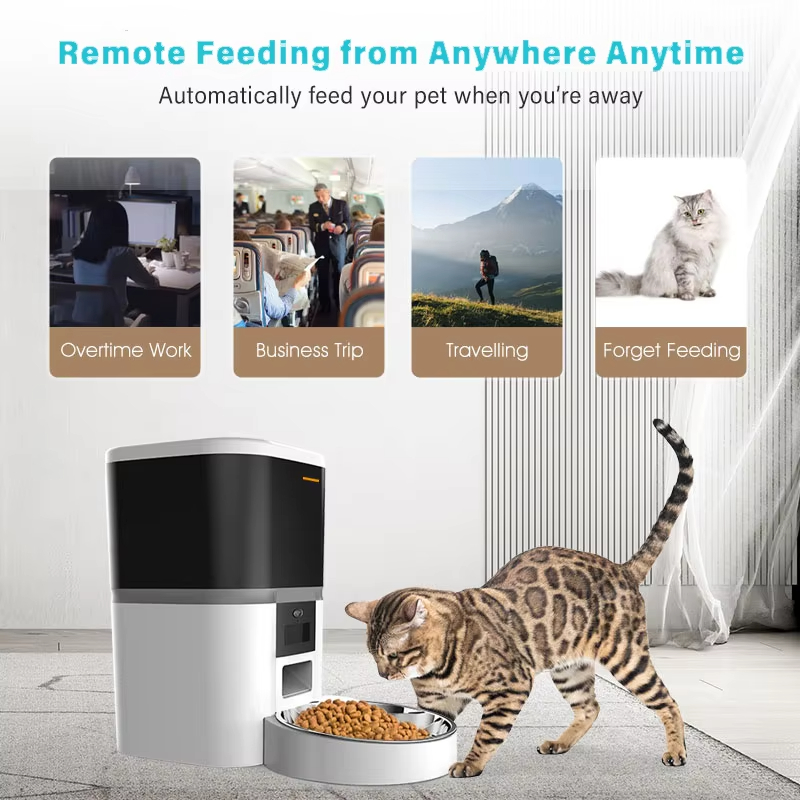 Remote Feeding from Anywhere AnytimeAutomatically feed your pet when you're away