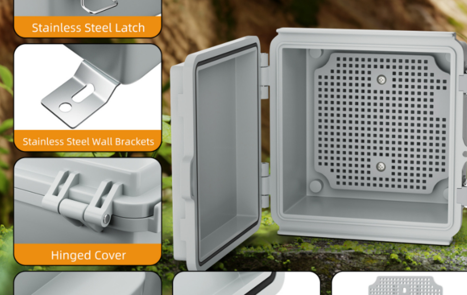 Stainless Steel Latch Stainless Steel Wall Brackets Hinged Cover