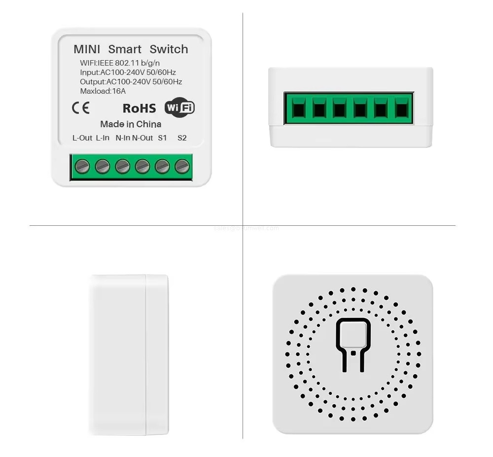 Matter 16a Mini Smart Wifi Diy Switch Supports 2 Way Smart Home Automation Module Smart Wif Diy Switch