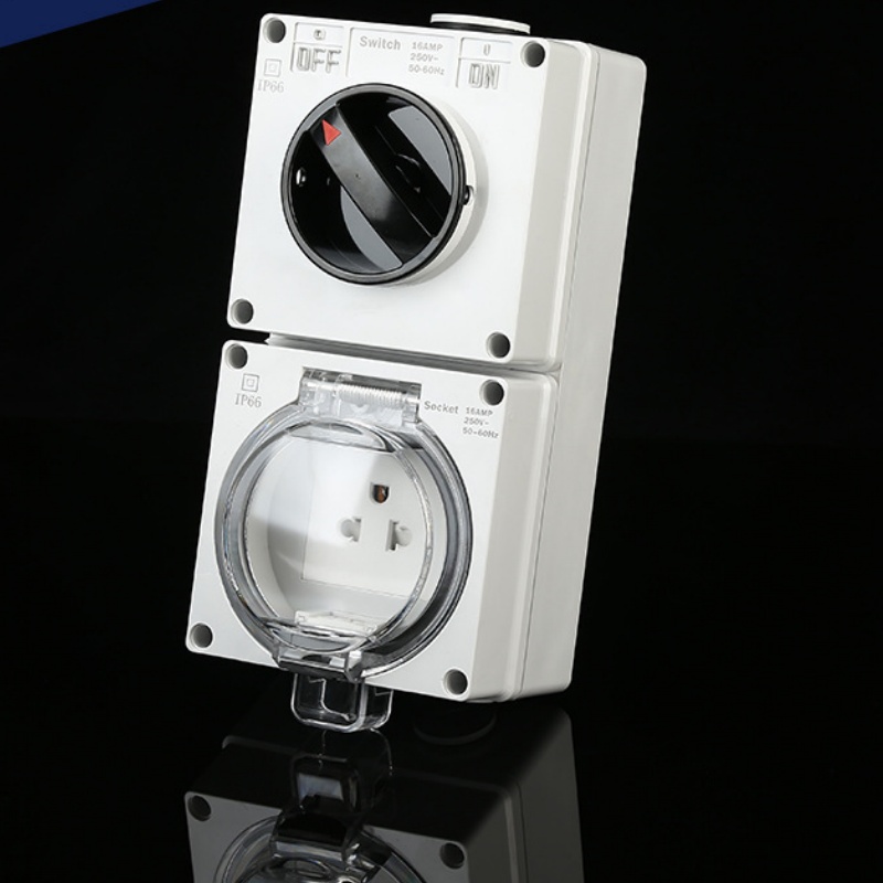 waterproof 2 gang switch socket