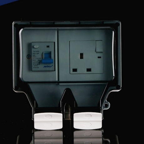 Multi-Standard GFCI Panel - 10A RCD, CE Certified for EU/US/UK Plug Compatibility