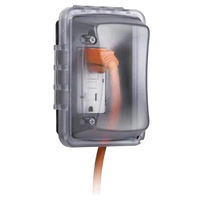 1 Gang Weatherproof In Use Outdoor Outlet Cover Universal Polycarbonate Single Gang Receptacle Protector Extra Duty Locking Shield Case