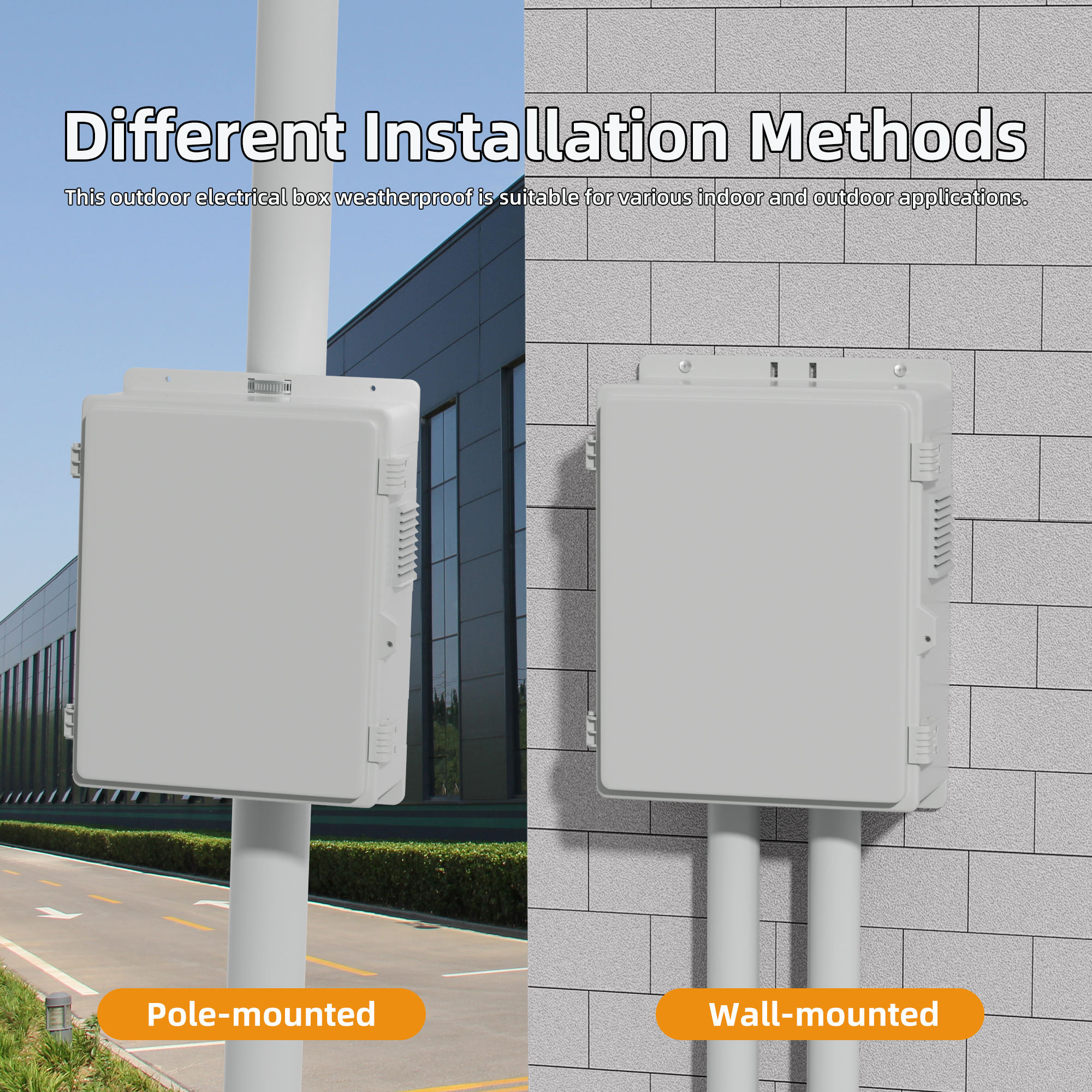 Outdoor Enclosure 16x11x6 Waterproof Junction Box Vented WiFi Project Case with 12V Cooling Fan