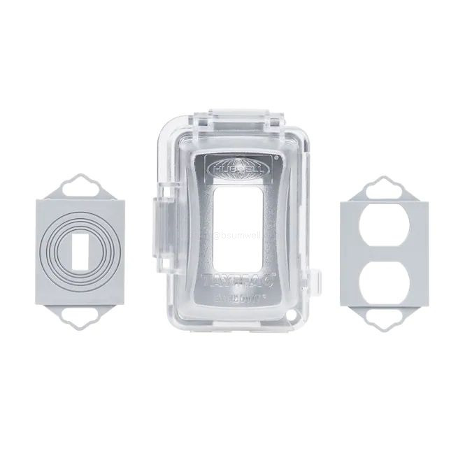1 Gang Nonmetallic Extra Duty Waterproof In Use Receptacle Cover Outdoor Weatherproof Outlet Box Protector Clear Deep Cover