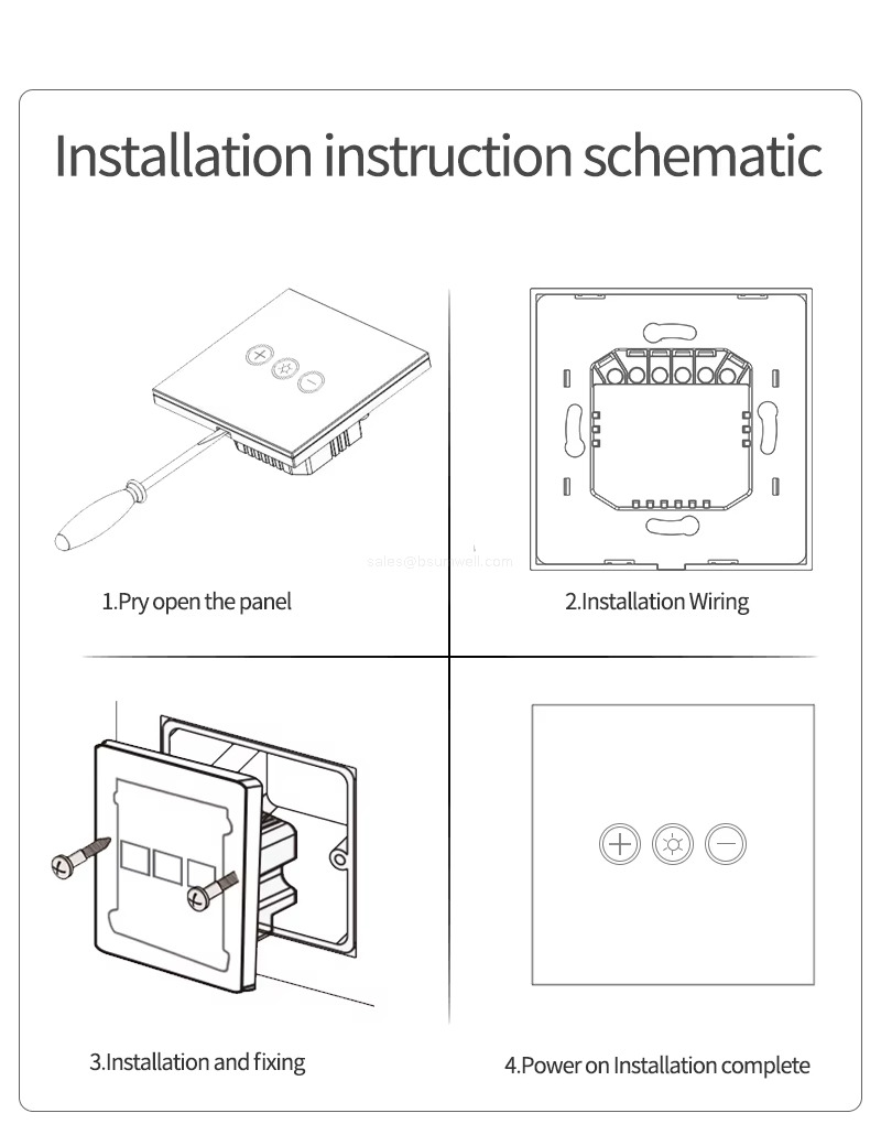 Installation instruction schematic