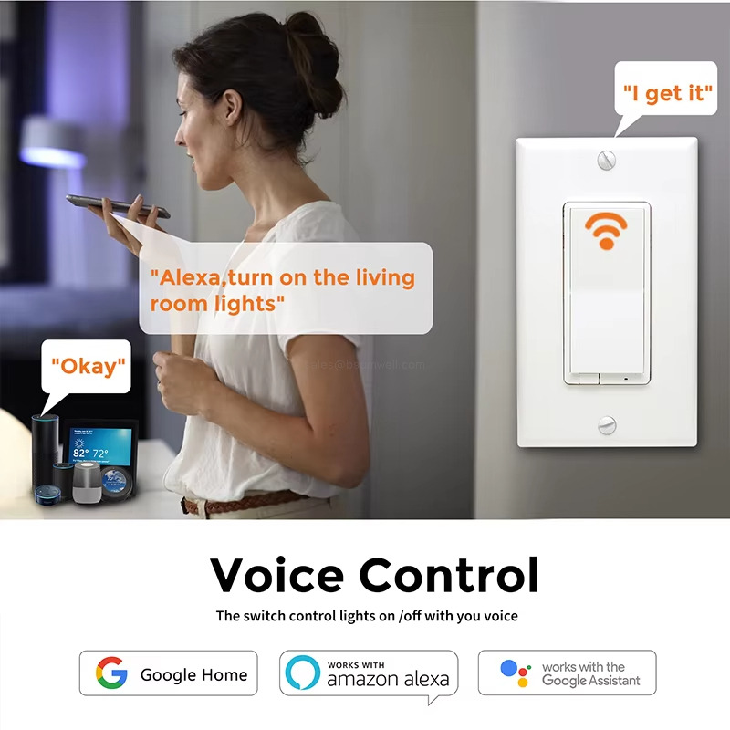 Voice Control The switch control lights on /off with you voice 