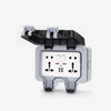 IP66 Waterproof Outdoor Wall Socket Universal Plug Dual USB Ports Weatherproof Electrical Receptacle Box