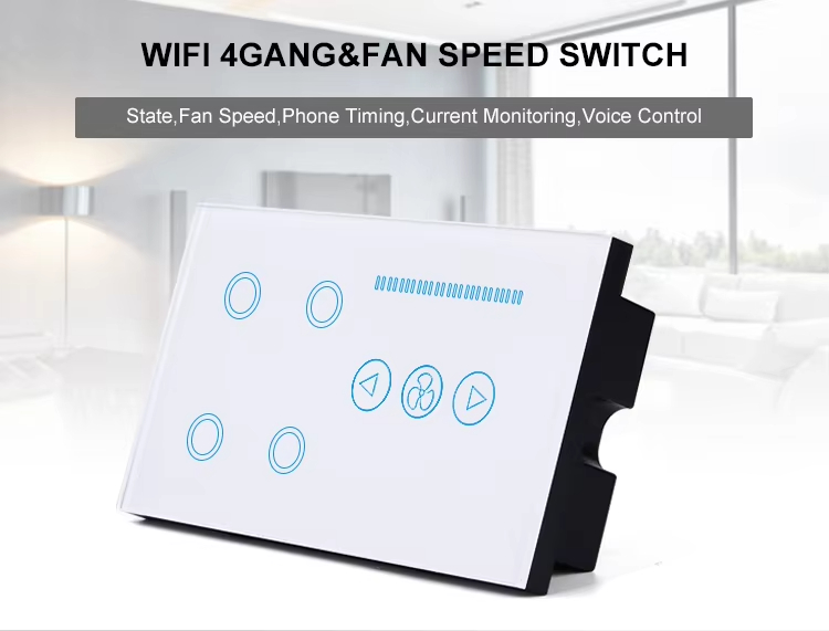 WIFI 4 GANG & FAN SPEED SWITCH