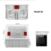 Heavy Duty PVC Flush Mount Wall Switch Socket Knockout Junction Box Universal Modular Pattern British Standard Electrical Cable Laying Enclosure White