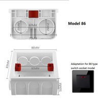 Heavy Duty PVC Flush Mount Wall Switch Socket Knockout Junction Box Universal Modular Pattern British Standard Electrical Cable Laying Enclosure White