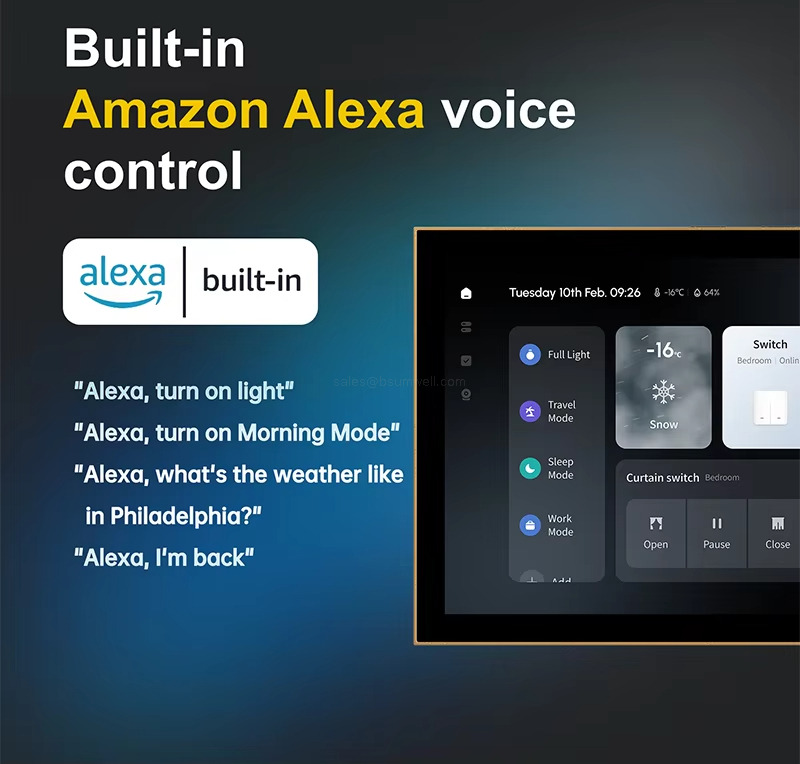 Built-inAmazon Alexa voicecontrol