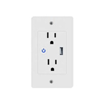 US Smart Socket With 2 USB Port Charger Smart Wall Double USB Electric Power Outlet 