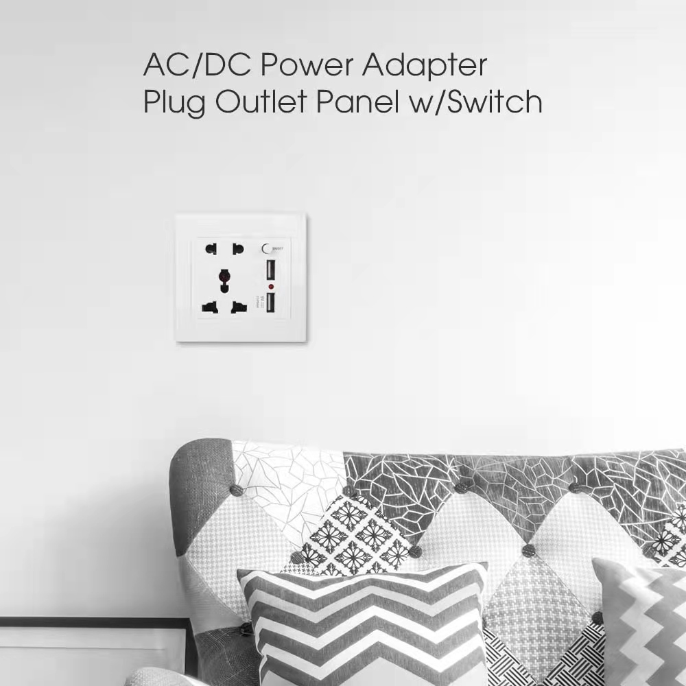  Universal Smart Wall Socket Tuya Smart WIFI Panel With 2 USB Port Plug Charger Switch Power Outlet 