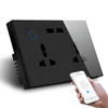 Tuya WIFI Smart Wall Socket 2 Gang UK/Universal Socket 10A/13A Touch Switch Plug Sockets Double USB Socket WIFI Intelligent Socket