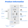 High Quality Electrical Outlet 15A 125V Wall Switch Socket Outlet,Tamper-Resistant Decora Duplex Receptacle, UL Listed Outlet