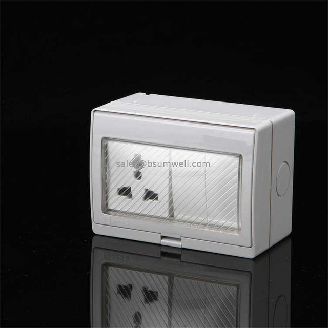 Good Multi Function Type 2 Gang Socket Waterproof Weatherproof IP55 Plugs Sockets Switches And Sockets