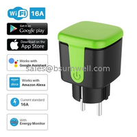Compatible With Alexa Google Home Voice Custom Logo Branded Tuya EU Wifi Smart Socket Plug 16A Smart Socket Wifi