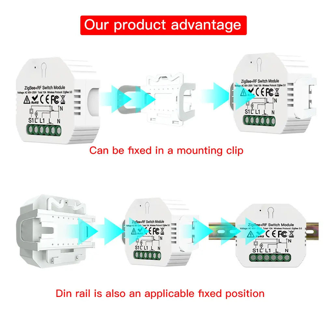 WIFI RF433 OEM Tuya App Alexa google home voice control Smart curtain switch module wifi