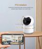 WiFi Smart PTZ Camera Night Vision Motion Detection 2 Way Audio Pan Tilt Human Body Detection Indoor Camera