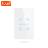 Relay Design 4 Gang Tuya Smart Home Light Switches US Standard No-Neutral Wiring Wifi And BLE Switch