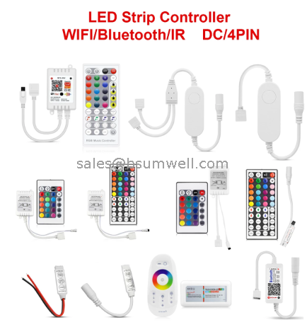 Google Assistant Home Amazon Alexa Double Load Output IR 24keys Voice Control Music RGB WiFi Controller for 5050 2835 Strips