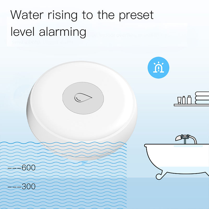 Tuya Zigbee High Sensitivity Water Overflow Alarm Water Leakage Detector for Smart Home